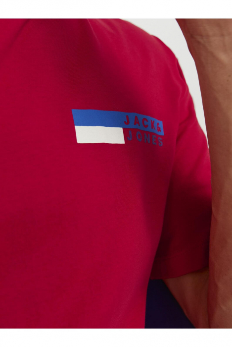 Tricou JACK &JONES Corp Logo Small Print - 12233999-True Red SP [3]