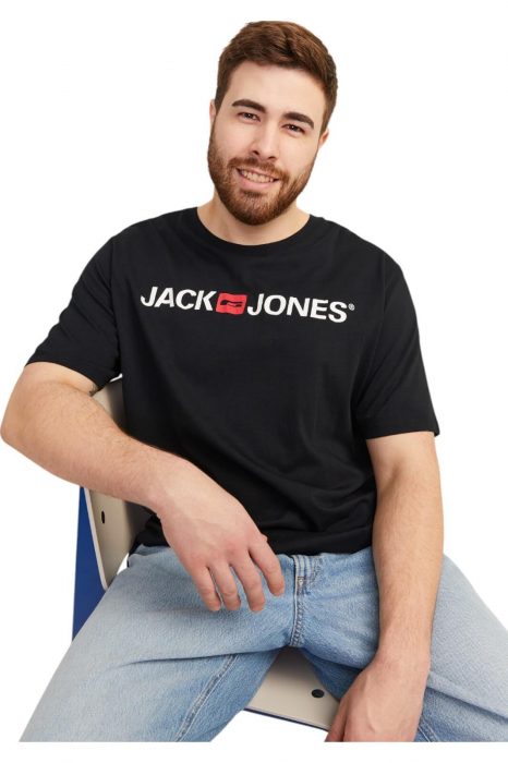 Tricou JACK &JONES Corp Logo SS PLS - 12184987-Black [4]