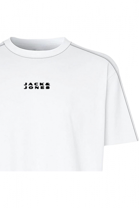Tricou JACK &JONES Costance Minimal Text - 12282875-Bright White [4]