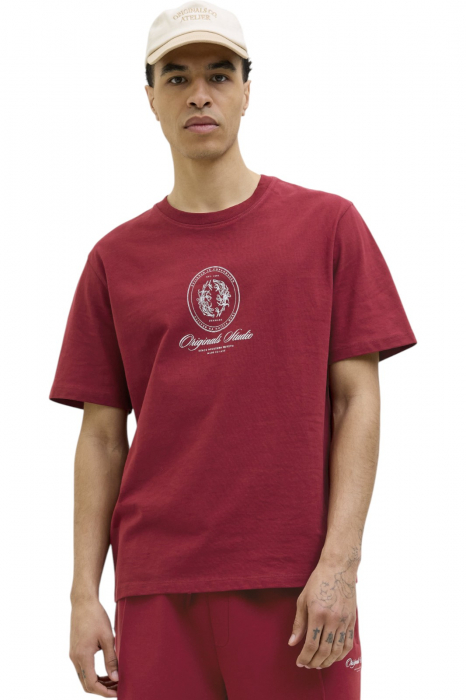 Tricou JACK JONES Dia Graphic Front - 12286609-Tibetan Red