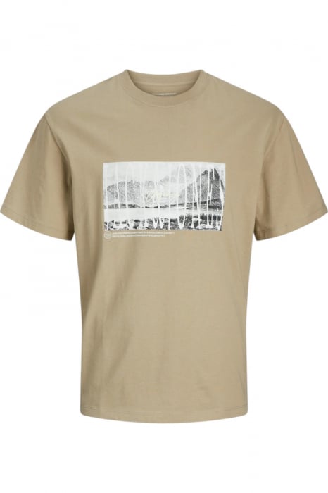 Tricou JACK JONES Frederiksberg Margate Photo - 12265644-Silver Sage