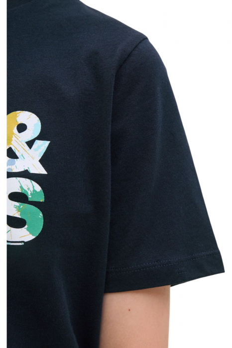 Tricou JACK &JONES Geplas Crew JNR - 12279670-Sky Captain [3]
