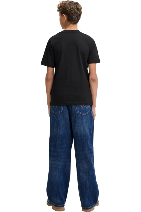 Tricou JACK &JONES Grid Branding JNR - 12288652-Black [2]