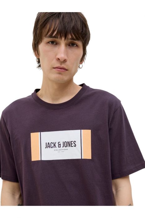 Tricou JACK &JONES Hayato BTS LN - 12278508-Plum Perfect [4]
