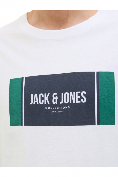 Tricou JACK &JONES Hayato BTS LN - 12278508-White [4]