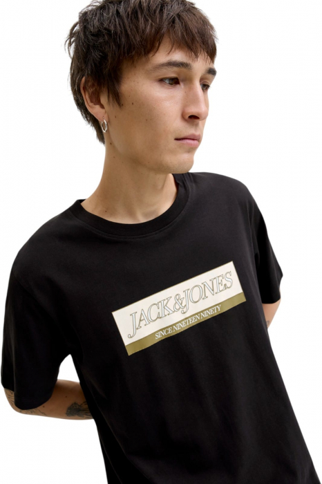 Tricou JACK &JONES Inwood Block Branding - 12283628-Black [3]