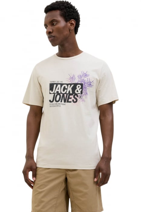 Tricou JACK JONES Jaxon LN - 12269390-Moonbeam