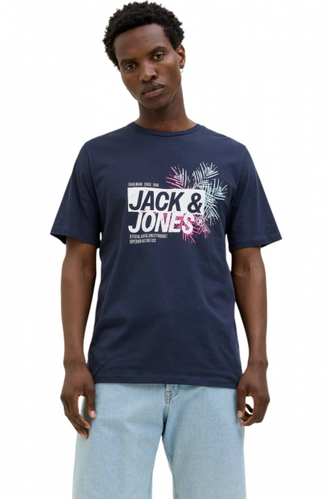 Tricou JACK JONES Jaxon LN - 12269390-Sky Captain