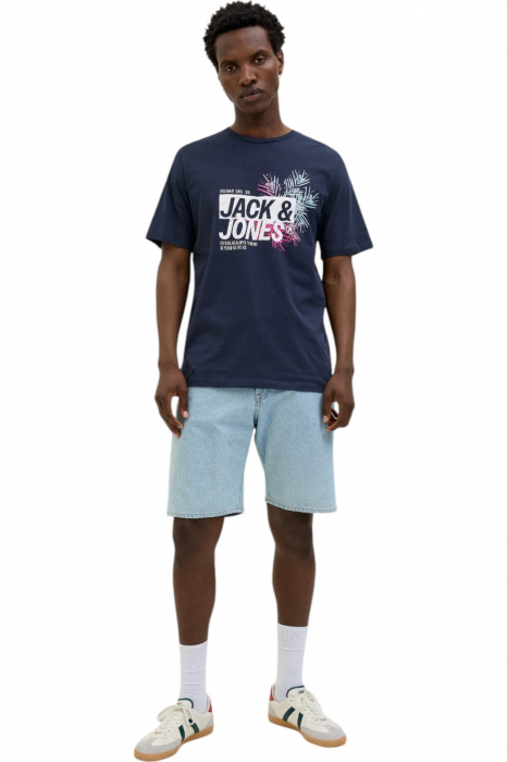 Tricou JACK &JONES Jaxon LN - 12269390-Sky Captain [4]