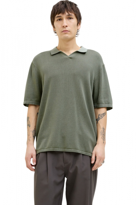 Tricou JACK JONES Leo Knit Polo - 12268275-Agave Green