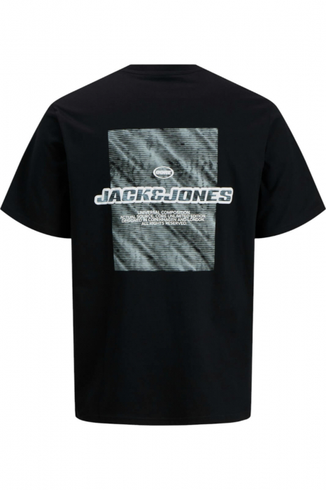 Tricou JACK &JONES Lido AOP Back Print - 12276629-Black [2]