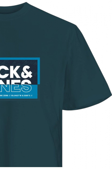 Tricou JACK &JONES Logan Summer Print - 12283825-Deep Teal [3]