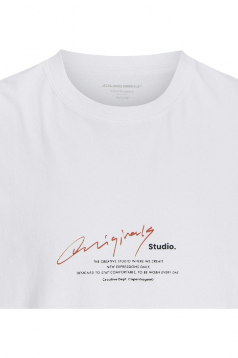 Tricou JACK &JONES Manchester Script - 12273373-Bright White [2]