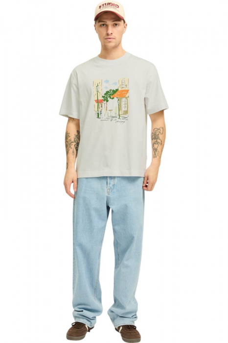 Tricou JACK &JONES Manchester Sketch - 12273549-Antique White [4]