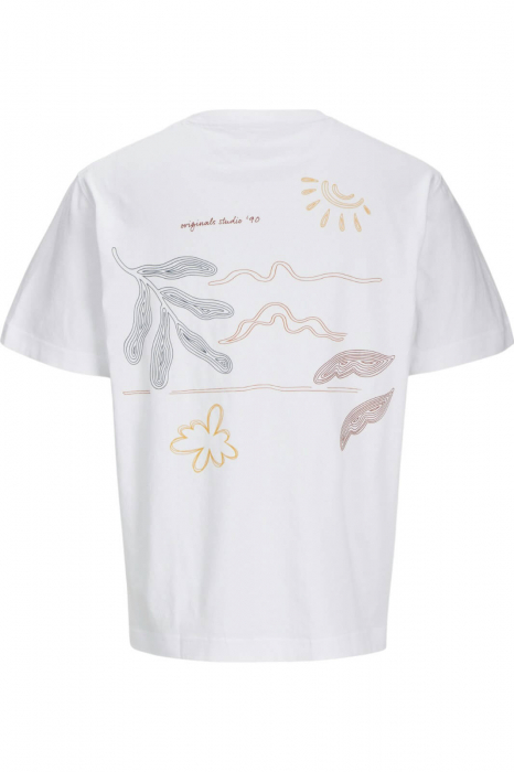 Tricou JACK &JONES Marrakesh Sketch - 12273388-Bright White [4]