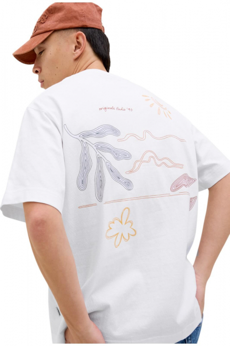 Tricou JACK &JONES Marrakesh Sketch - 12273388-Bright White [3]
