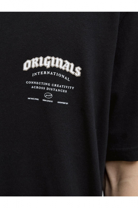 Tricou JACK &JONES Meadows Typo - 12283848-Black [4]