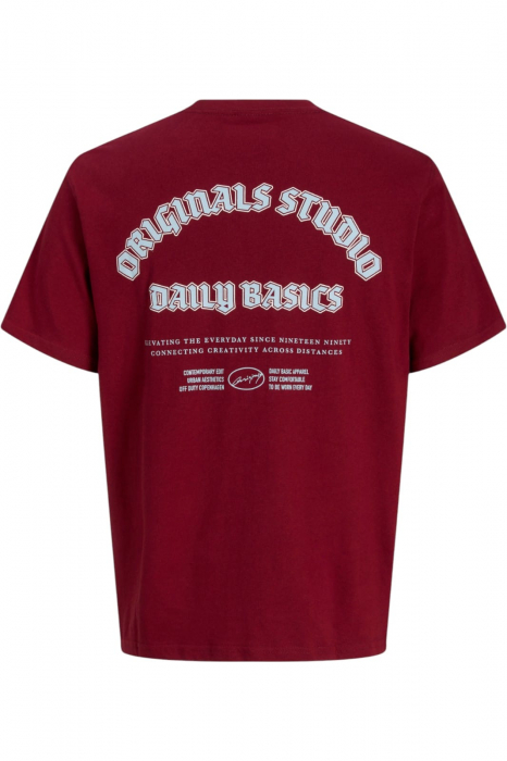 Tricou JACK &JONES Meadows Typo - 12283848-Tibetan Red [2]