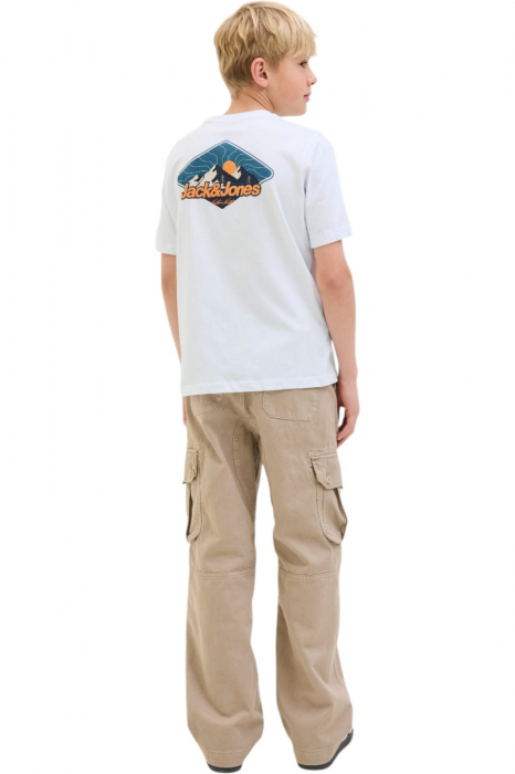 Tricou JACK &JONES Mine Crew JNR - 12279668-White [2]