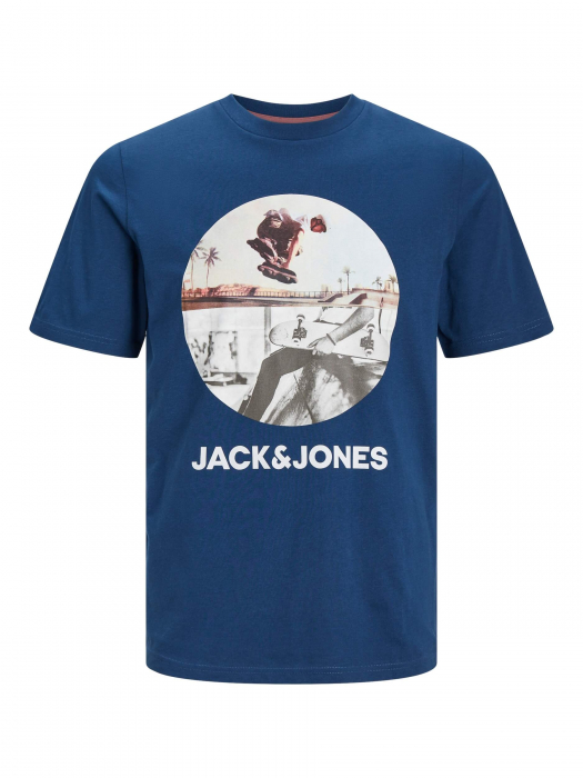 Tricou JACK JONES Navin - 12247982-Ensign Blue