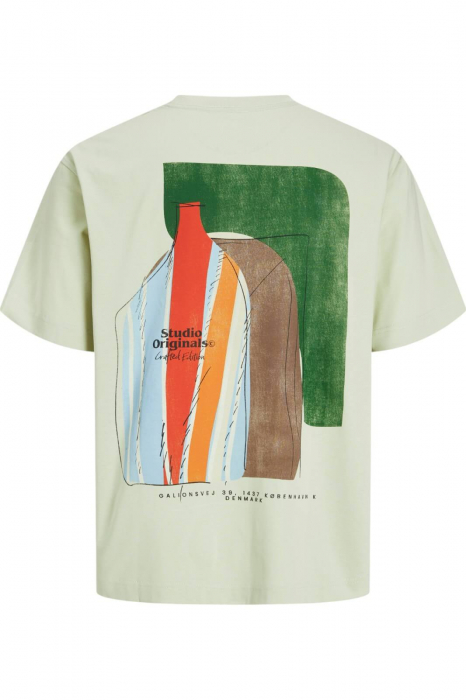 Tricou JACK &JONES Paros Abstract Backprint - 12273385-Celadon Tint [2]