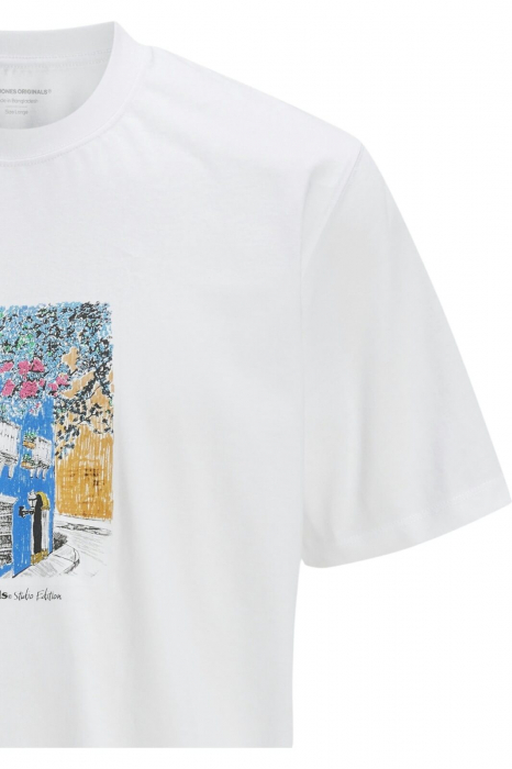 Tricou JACK &JONES Paros Graphics Front - 12273494-Bright White [4]