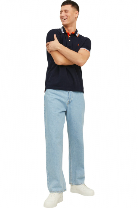 Tricou JACK &JONES Paulos Polo SS - 12136668-Black Navy [5]