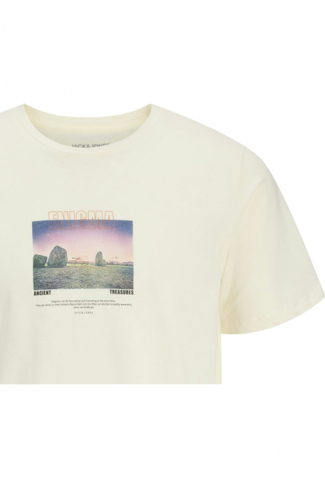 Tricou JACK &JONES Ryu Crew Neck - 12278540-Antique White [3]