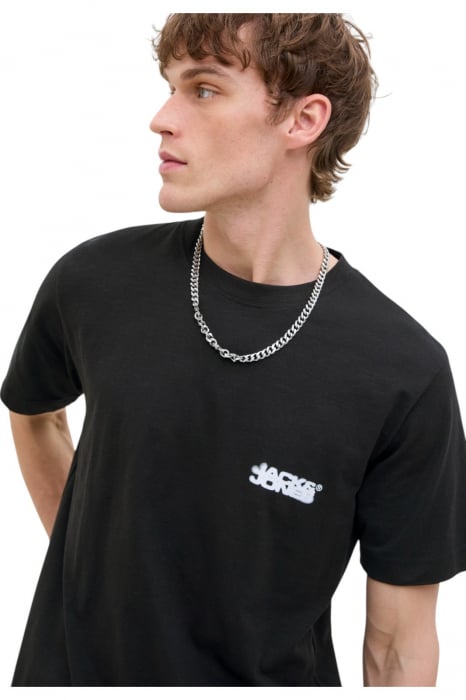 Tricou JACK &JONES Sago Logo Slub - 12276524-Black [4]