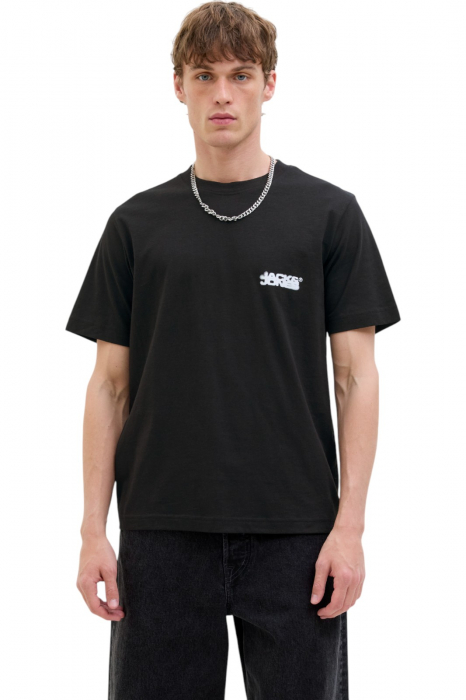 Tricou JACK JONES Sago Logo Slub - 12276524-Black