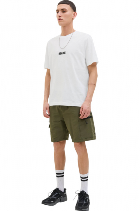Tricou JACK &JONES Sago Logo Slub - 12276524-Bright White [4]