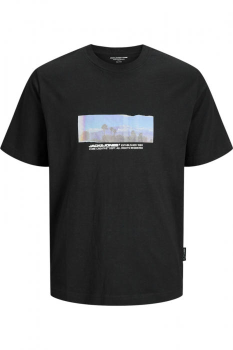 Tricou JACK JONES Sago Photo Slub - 12276525-Black