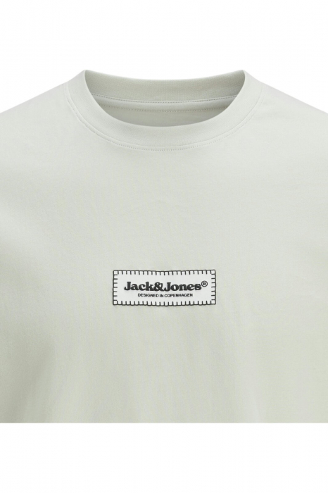 Tricou JACK &JONES Split Fakestitch Branding - 12273182-Celadon Tint [2]