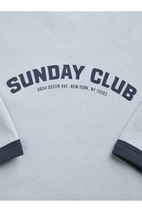 Tricou JACK &JONES Sunday Club SS25 - 12291076-Subdued Blue [4]