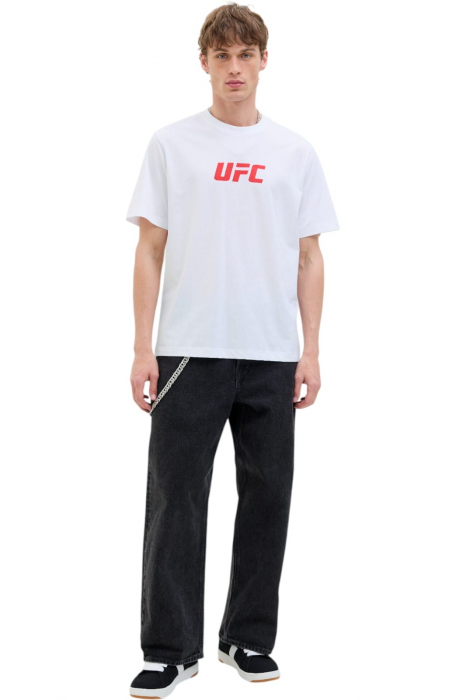 Tricou JACK &JONES UFC CN - 12290261-Bright White [6]