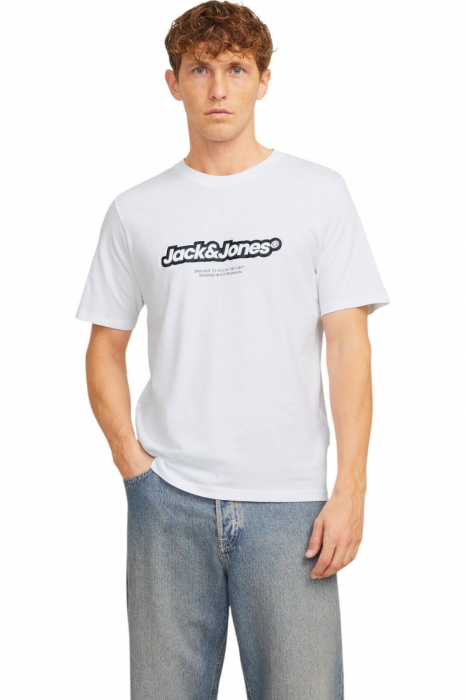 Tricou JACK &JONES Vesterbro Newton Brand - 12265740-Bright White [2]