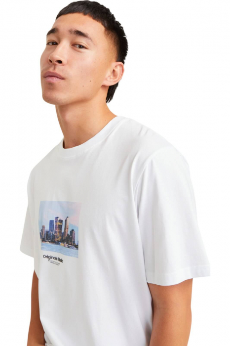 Tricou JACK &JONES Vesterbro Picture SS25 - 12250421-Bright White [3]