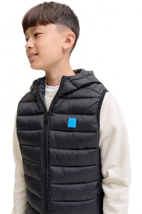 Vesta JACK &JONES Bradley Light Bodywarmer Hood JNR - 12280985-Black [4]