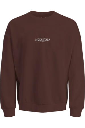 NOUTĂŢI - Bluza JACK &JONES Bleecker Aop Box Crew JNR - 12293295-Deep Mahogany