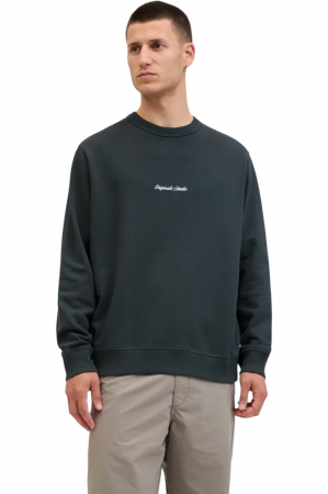 BLUZE - Bluza JACK &JONES Norrebro Emb Sweat Crew - 12282893-Forest River
