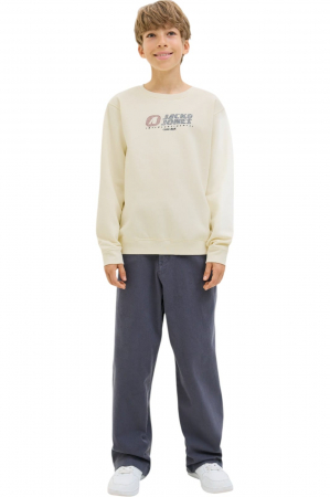 Bluza JACK &JONES Tier Print Crew SN JNR - 12284002-Sweet Corn [5]