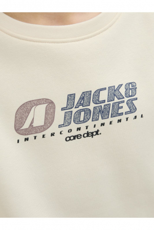 Bluza JACK &JONES Tier Print Crew SN JNR - 12284002-Sweet Corn [4]