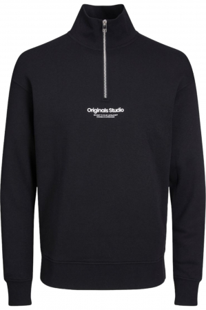 BLUZE - Bluza JACK &JONES Vesterbro Qtr Zip - 12241777-Black