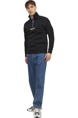 Bluza JACK &JONES Vesterbro Qtr Zip - 12241777-Black [6]