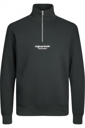 BLUZE - Bluza JACK &JONES Vesterbro Qtr Zip - 12241777-Forest