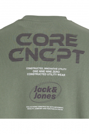 Bluza JACK &JONES Vibrant Crew Back Print - 12277749-Sea Spray [2]