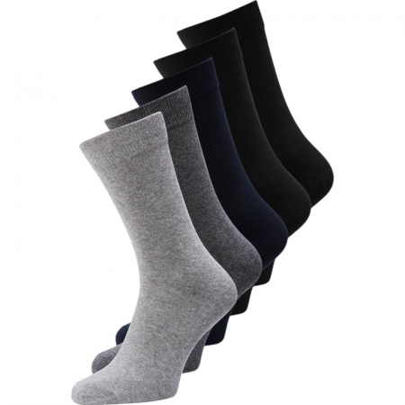 ACCESORII - Ciorapi JACK &JONES Jens 5 perechi - 11493632-Dark Grey Melange