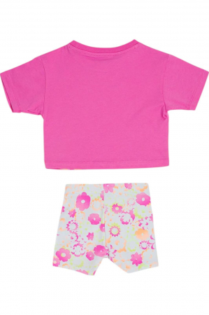 TRENINGURI - Compleu NIKE Flow-Ral AOP Bike Short & Tee - 26M848-P23