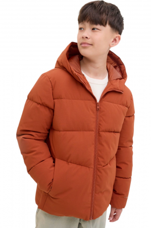 Geaca JACK &JONES Global Puffer JNR - 12283847-Picante [3]