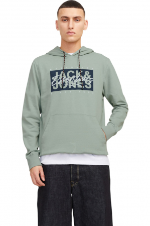 BĂRBAŢI - Hanorac JACK &JONES Colton PO - 12268440-Iceberg Green